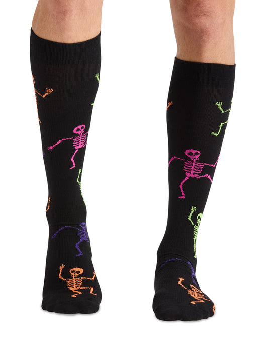 Men's 12 mmHg Support Socks - MPRINTSUPPORT - Dancing Skeletons