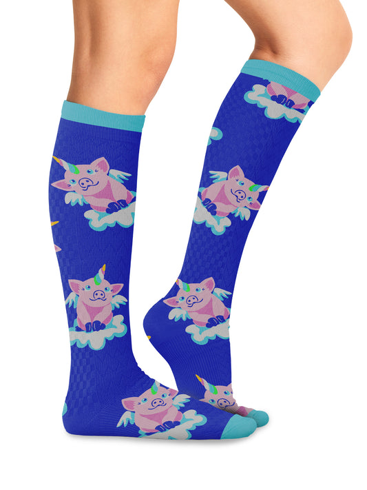 Women's 8-12 mmHg Support Socks - PRINTSUPPORT - Flying Magic