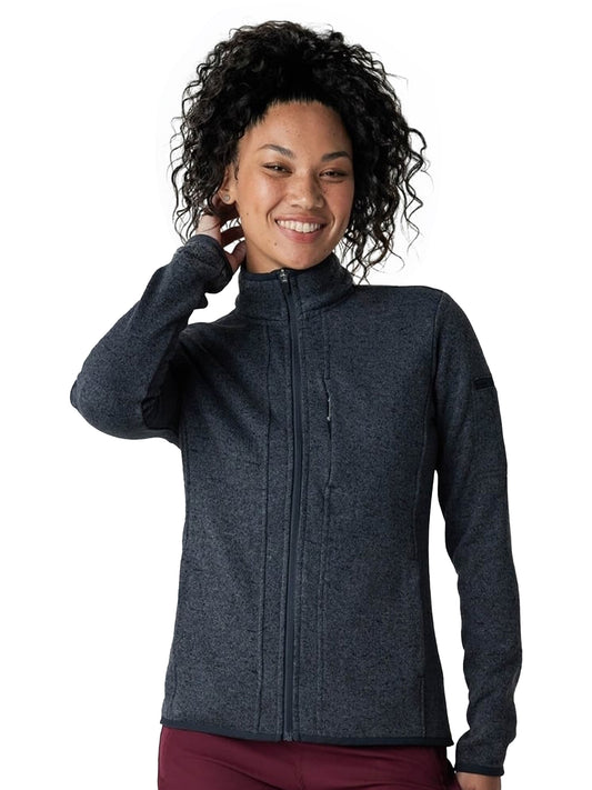Women's 4-Pocket Strata Fleece Jacket - SJ12103 - Iron