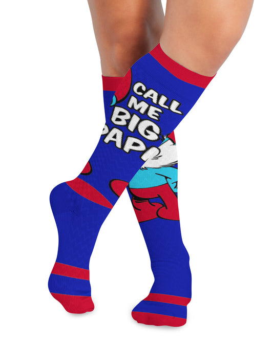 Men's 10-15mmHg Support Socks - TMPRINTSUPPORT - Papa Smurf