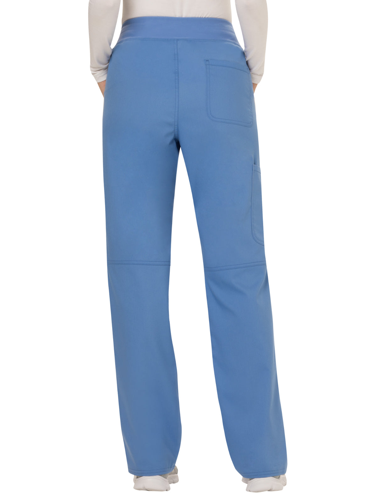 Women's 4-Pocket Mid Rise Straight Leg Pull-on Scrub Pant