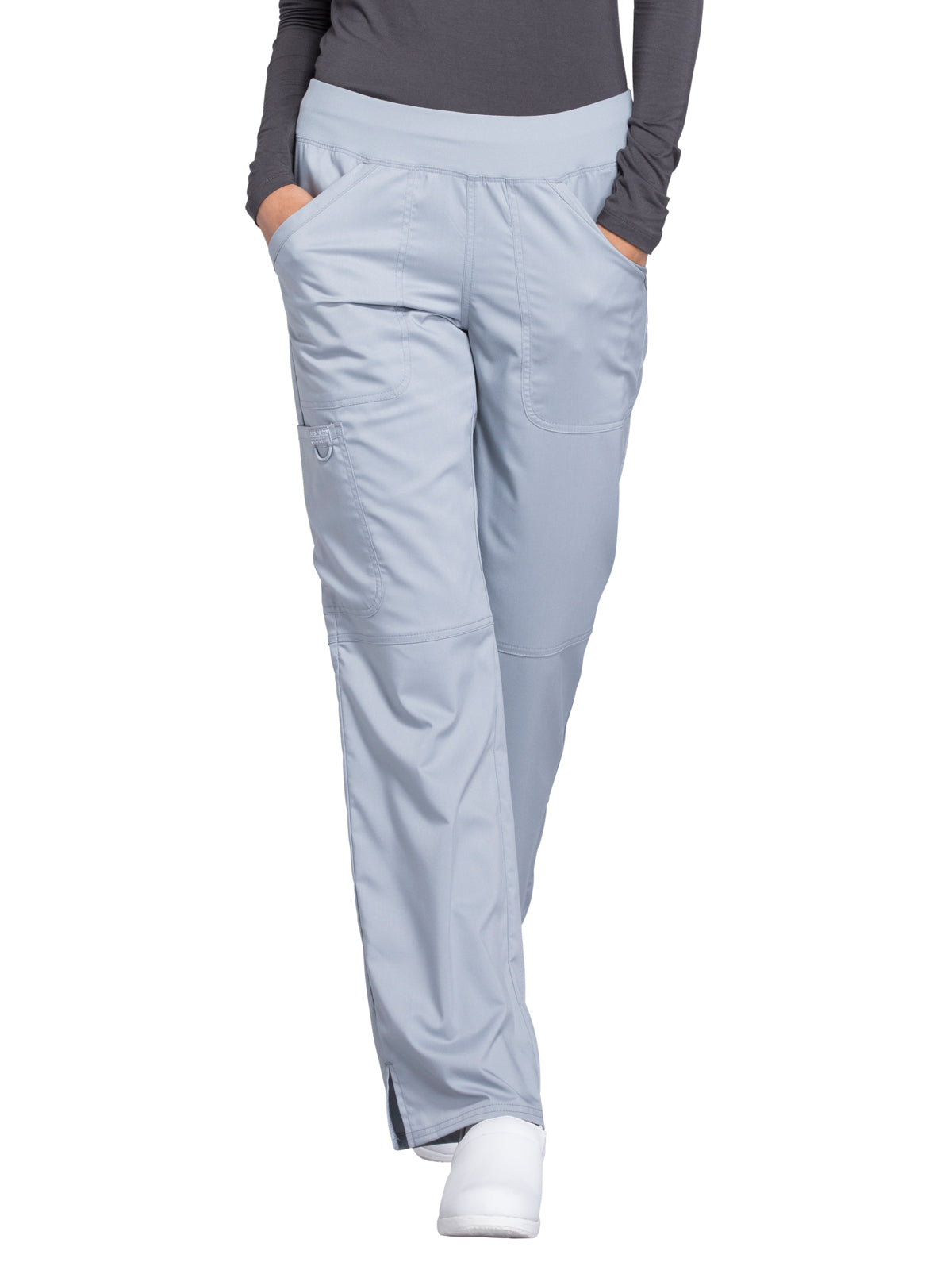 Women's 4-Pocket Mid Rise Straight Leg Pull-on Scrub Pant