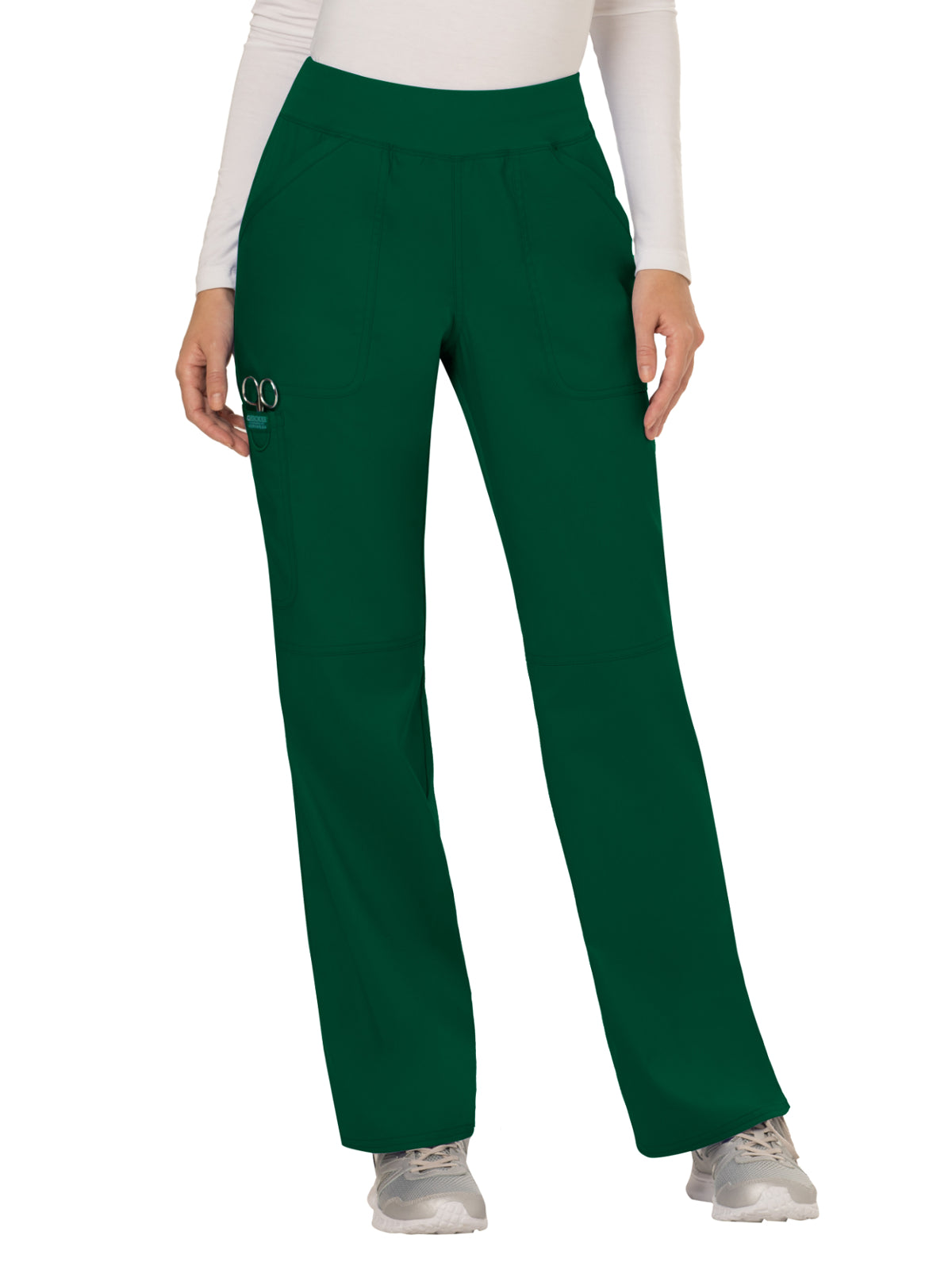Women's 4-Pocket Mid Rise Straight Leg Pull-on Pant - WW110 - Hunter Green