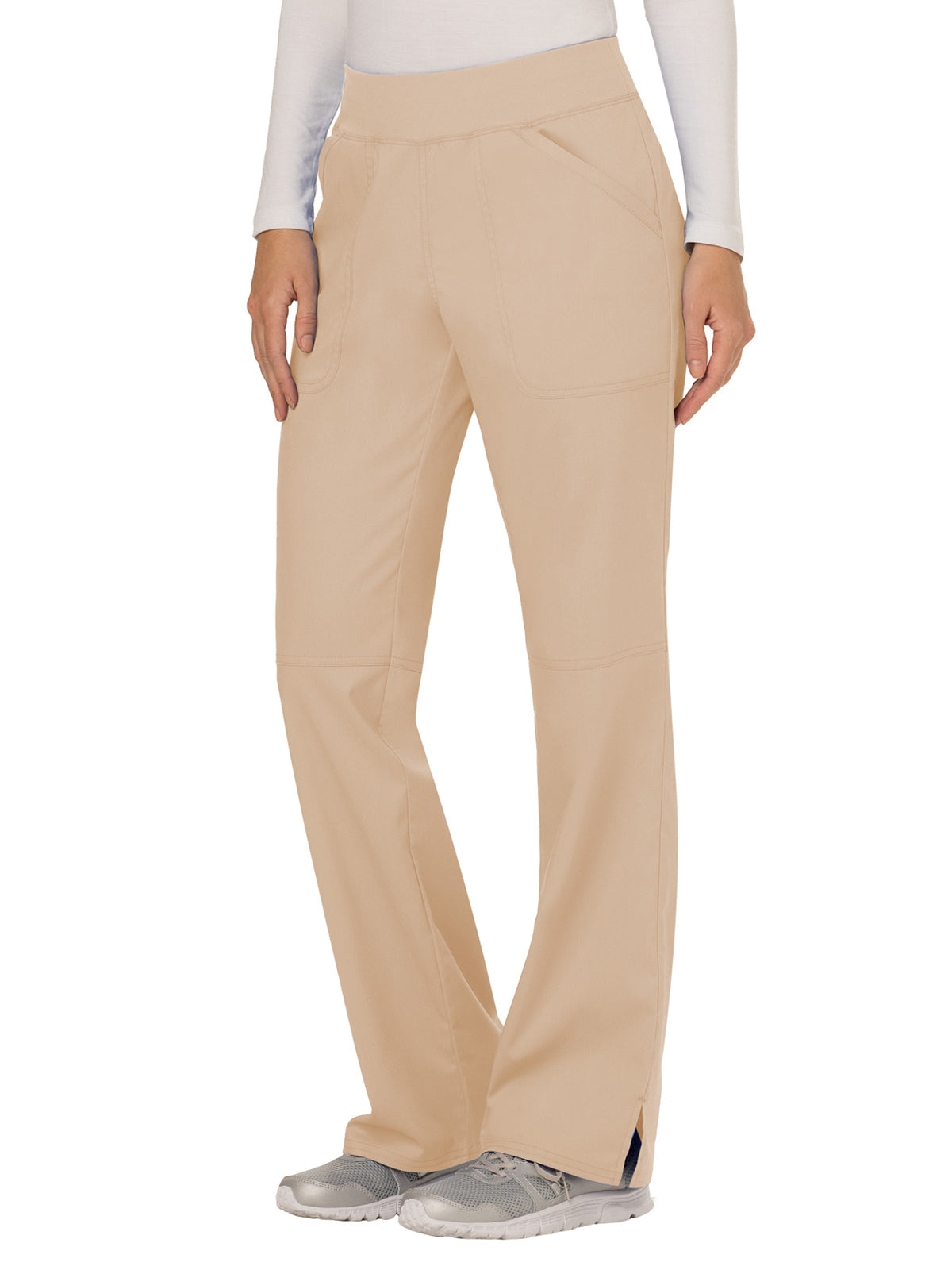 Women's 4-Pocket Mid Rise Straight Leg Pull-on Scrub Pant