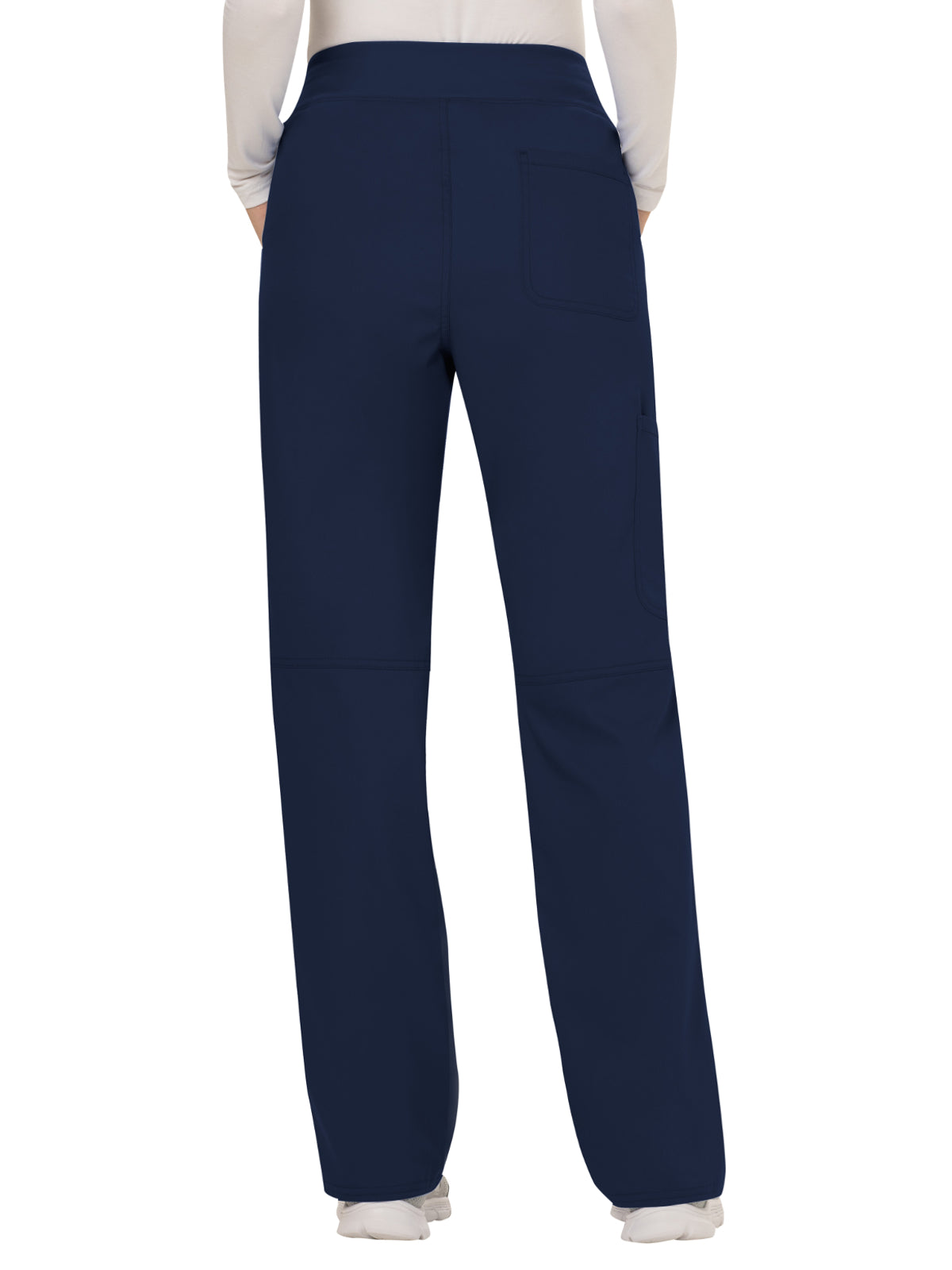 Women's 4-Pocket Mid Rise Straight Leg Pull-on Scrub Pant