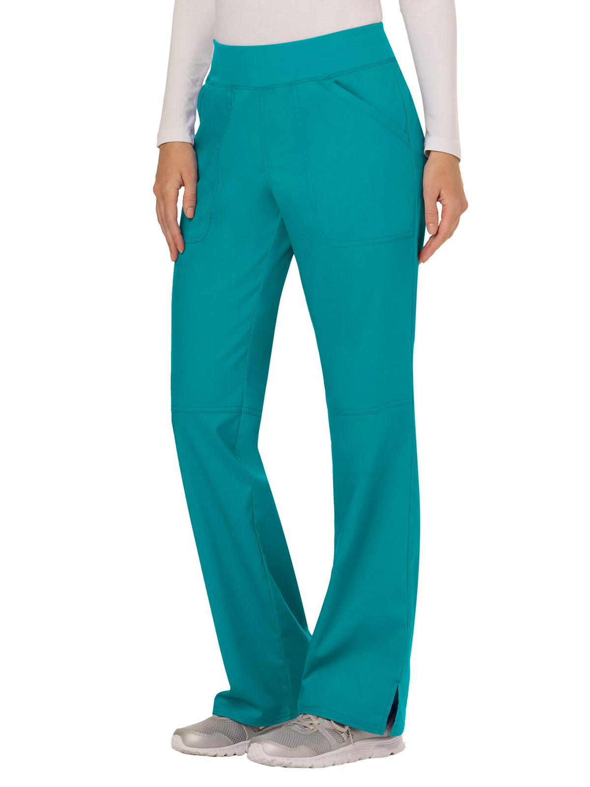 Women's 4-Pocket Mid Rise Straight Leg Pull-on Scrub Pant