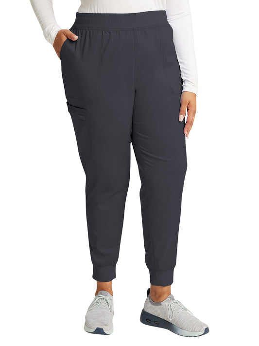 Women's 5-Pocket Mid Rise Jogger Pant - WW115 - Pewter