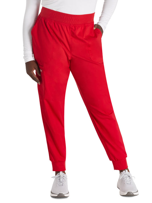 Women's 5-Pocket Mid Rise Jogger Scrub Pant