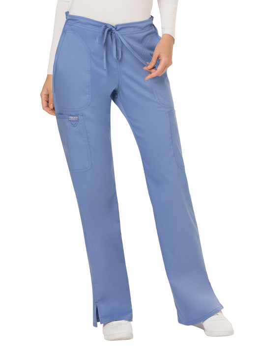 Women's 5-Pocket Mid Rise Drawstring Pant