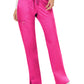 Women's 5-Pocket Mid Rise Drawstring Pant - WW120 - Electric Pink
