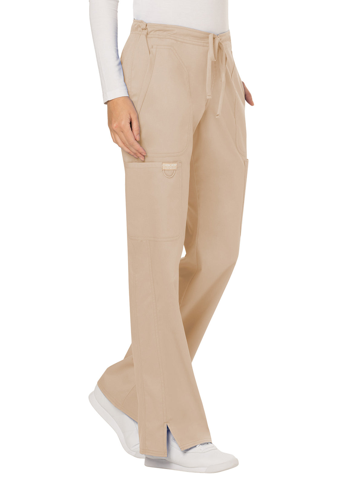 Women's 5-Pocket Mid Rise Drawstring Scrub Pant