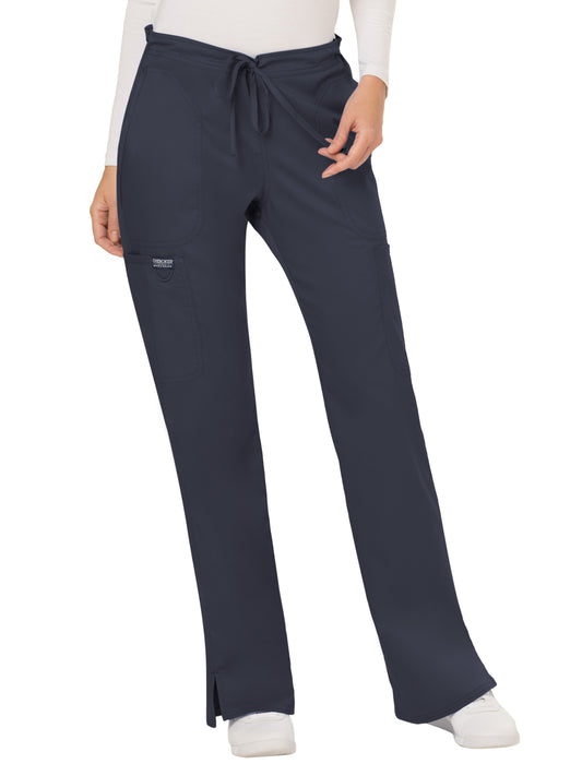 Women's 5-Pocket Mid Rise Drawstring Pant