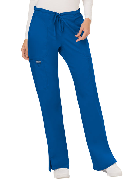 Women's 5-Pocket Mid Rise Drawstring Pant - WW120 - Royal