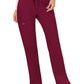 Women's 5-Pocket Mid Rise Drawstring Pant - WW120 - Wine