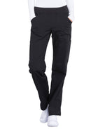 Women's Mid Rise Straight Leg Cargo Pant - WW170 - Black