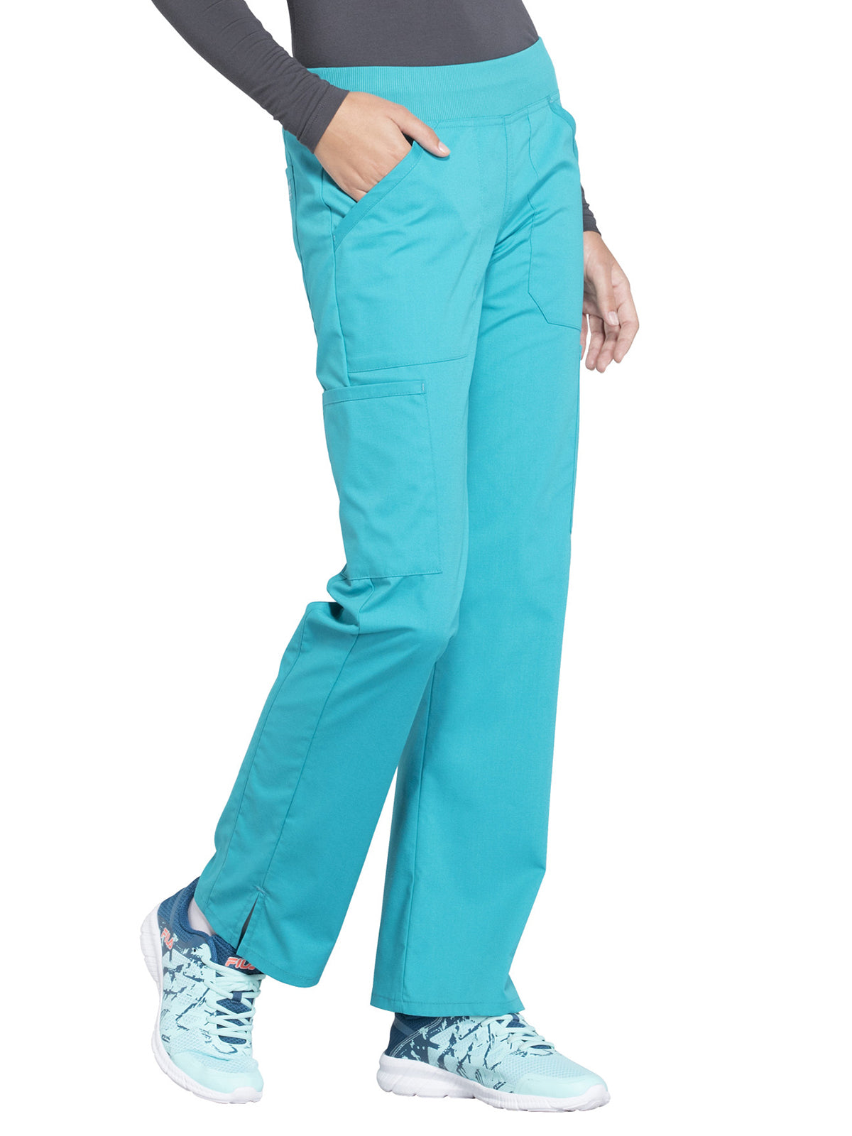 Women's Mid Rise Straight Leg Cargo Scrub Pant