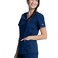 Women's 2-Pocket Knit Panel V-Neck Scrub Top