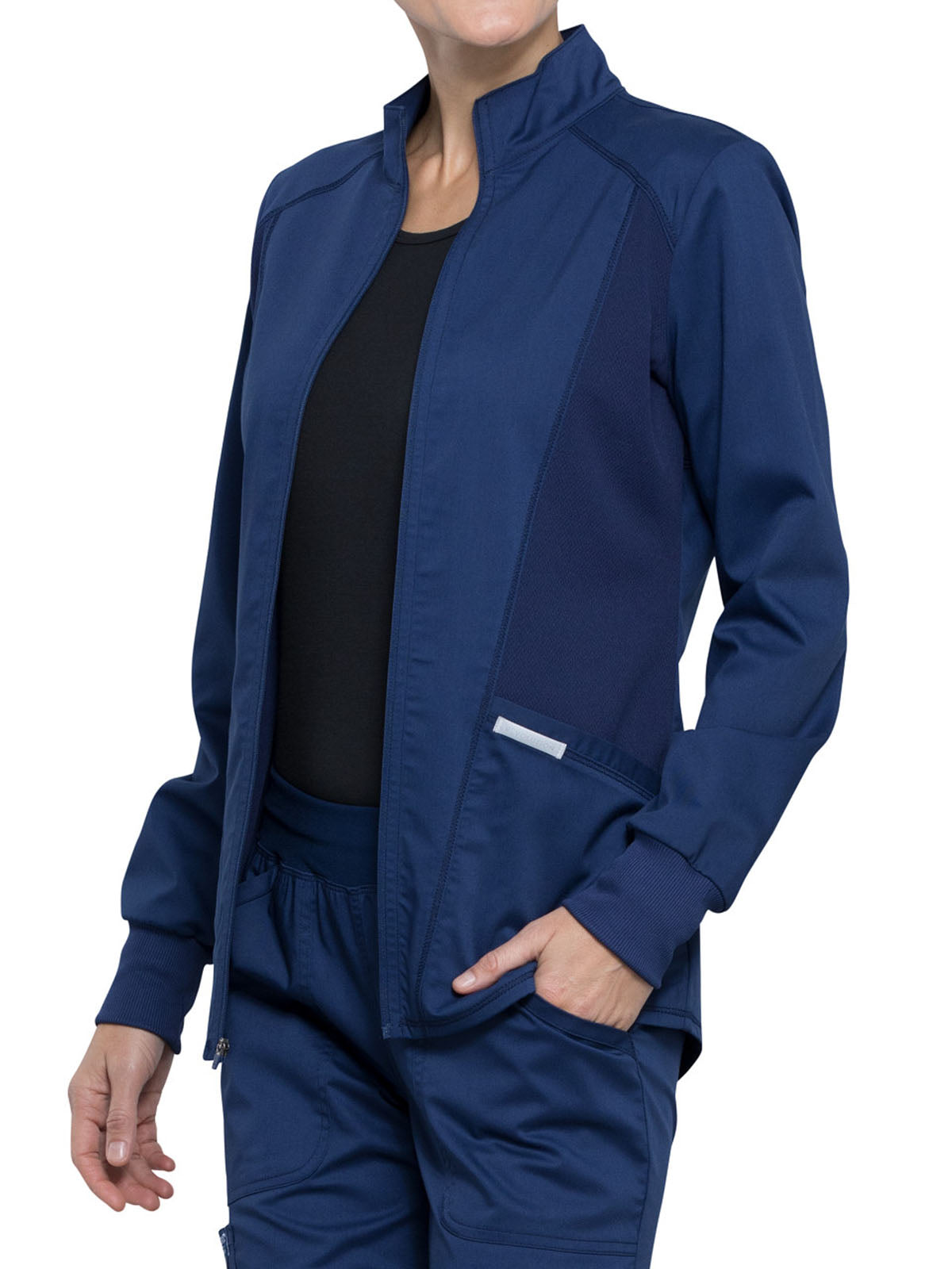 Women's 2-Pocket Zip Front Scrub Jacket