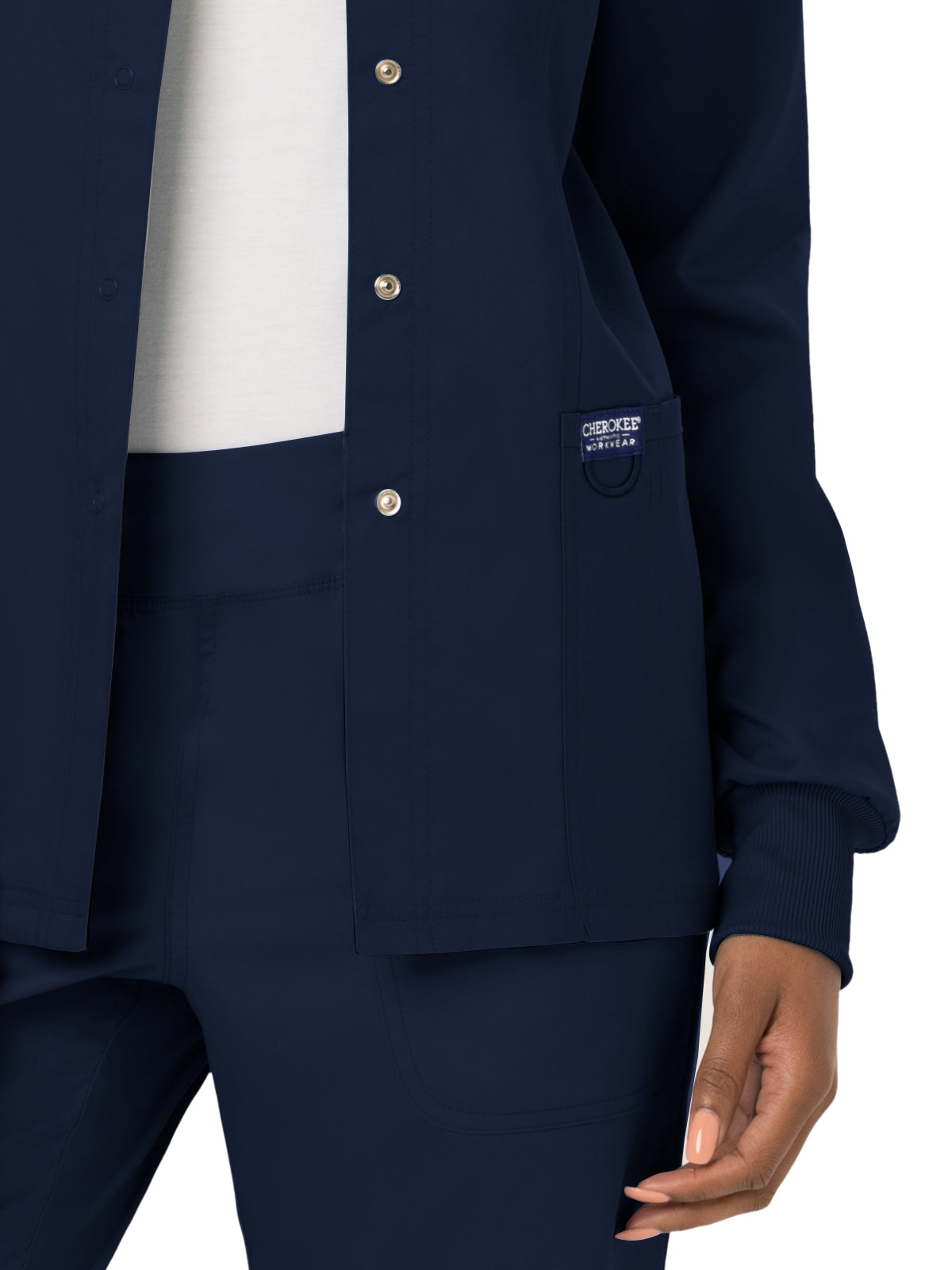 Women's 3-Pocket Snap Front Scrub Jacket