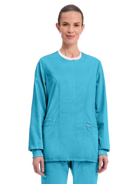 Women's 3-Pocket Snap Front Jacket - WW310 - Turquoise