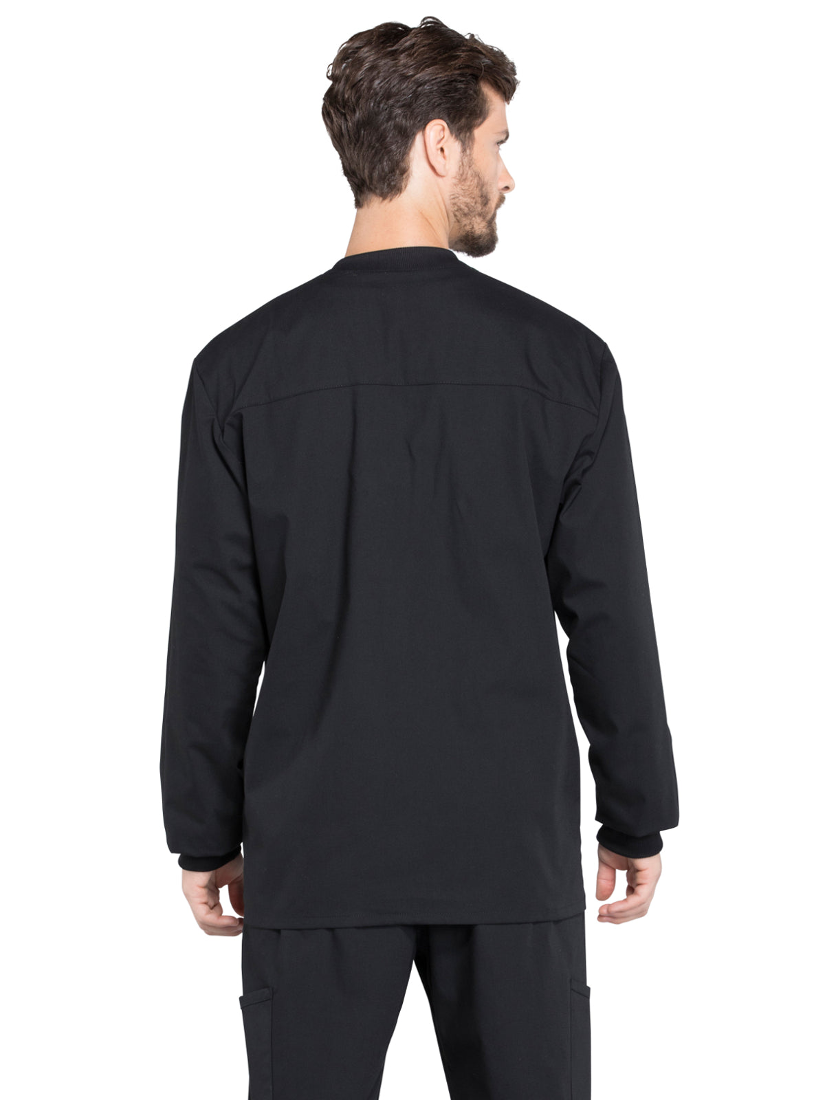 Men's 2-Pocket Snap Front Scrub Jacket