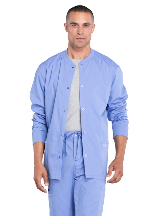 Men's 2-Pocket Snap Front Scrub Jacket