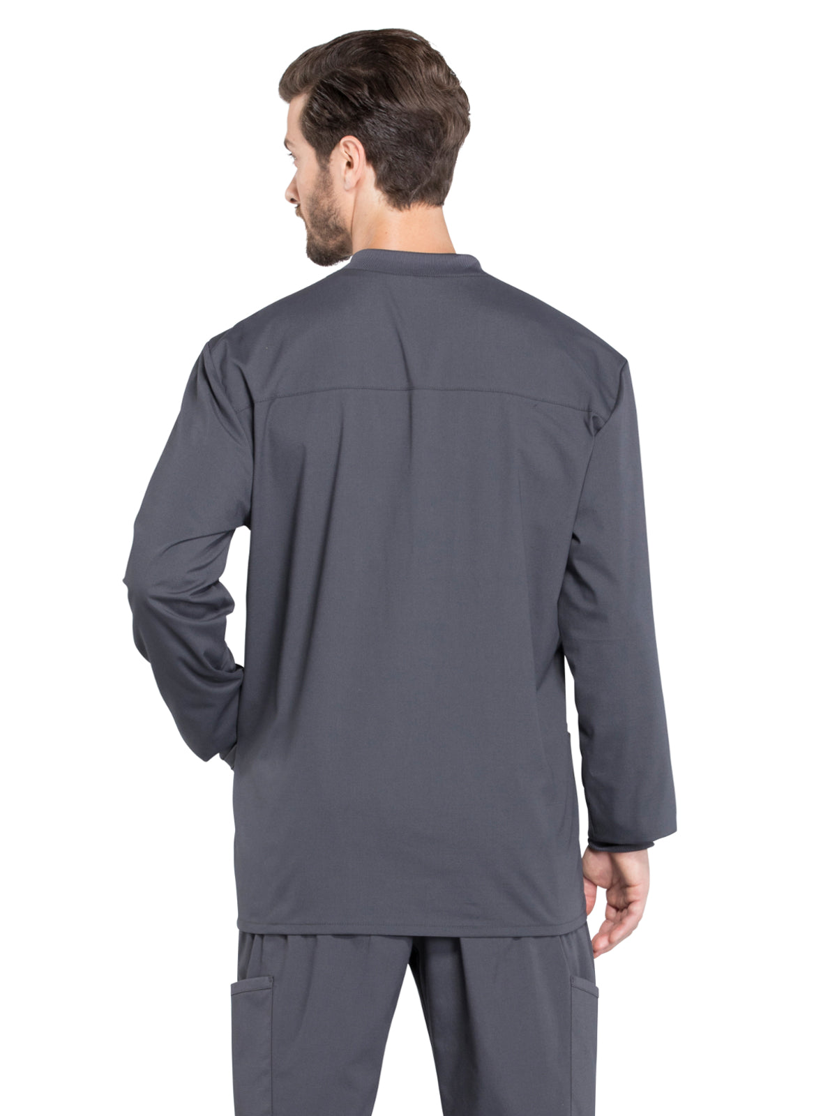 Men's 2-Pocket Snap Front Scrub Jacket