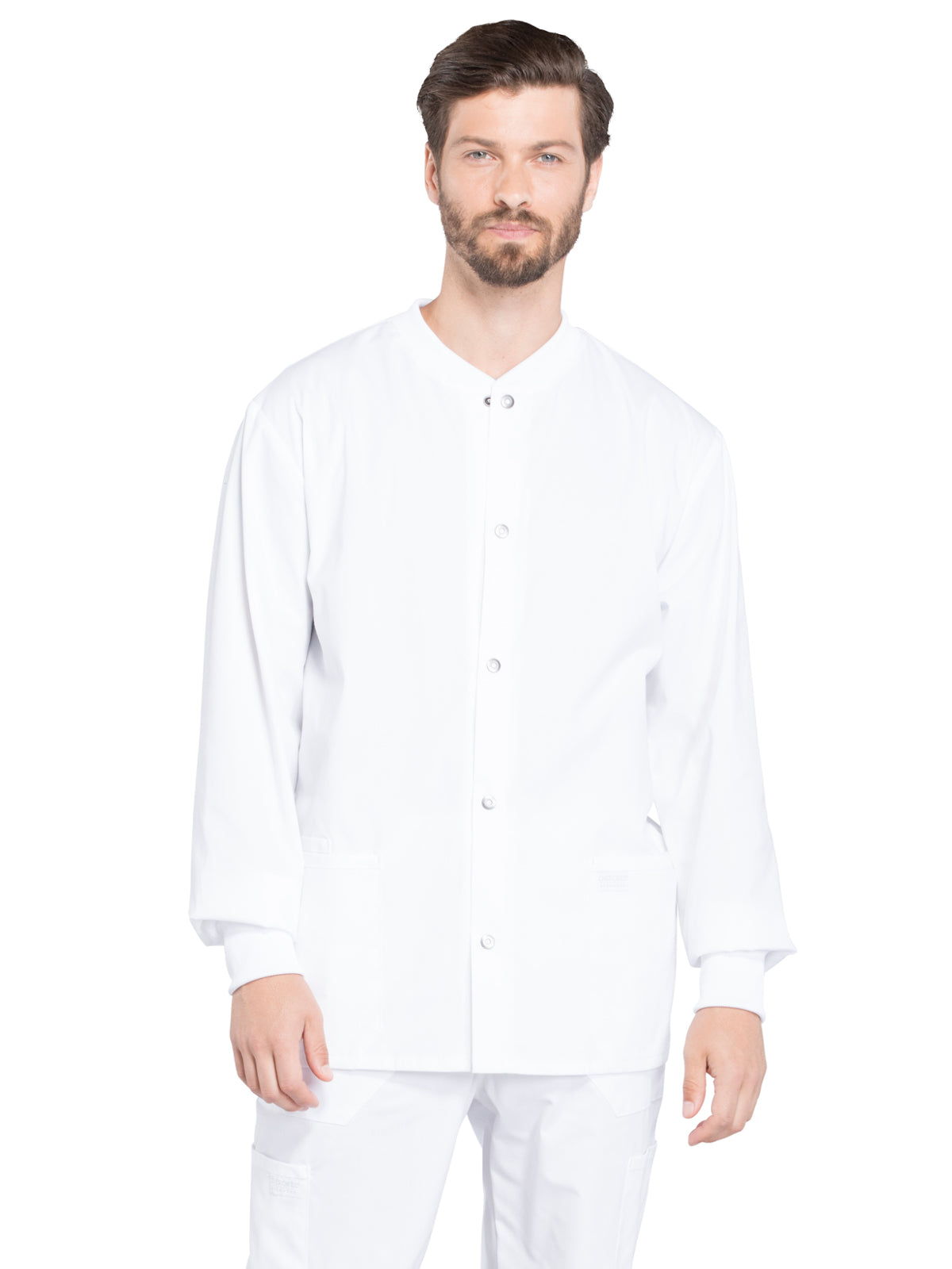 Men's 2-Pocket Snap Front Scrub Jacket