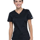 Women's 2-Pocket V-Neck Top - WW601 - Black