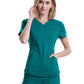 Women's 2-Pocket V-Neck Top - WW601 - Hunter Green