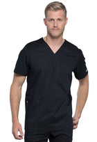 Men's 2-Pocket V-Neck Top - WW603 - Black