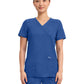 Women's 2-Pocket Mock Wrap Top - WW610 - Galaxy Blue