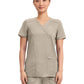 Women's 2-Pocket Mock Wrap Top - WW610 - Khaki