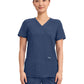 Women's 2-Pocket Mock Wrap Top - WW610 - Navy