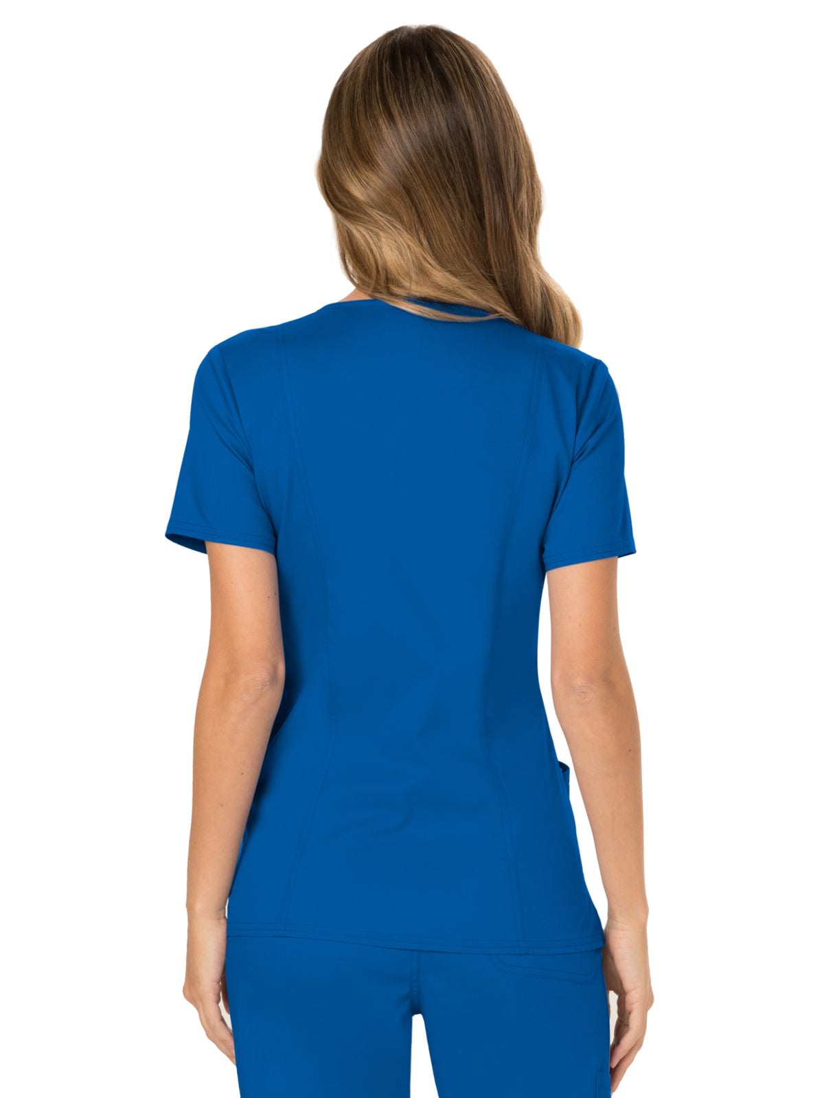 Women's 2-Pocket Mock Wrap Scrub Top