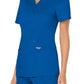 Women's 2-Pocket Mock Wrap Scrub Top