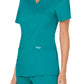 Women's 2-Pocket Mock Wrap Scrub Top