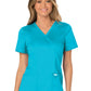 Women's 2-Pocket Mock Wrap Scrub Top