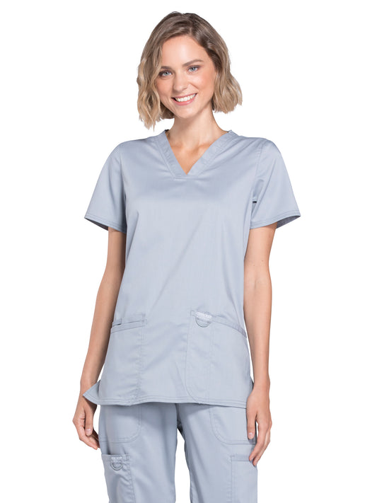 Women's 3-Pocket V-Neck Scrub Top