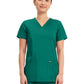 Women's 3-Pocket V-Neck Top - WW620 - Hunter Green