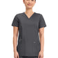 Women's 3-Pocket V-Neck Top - WW620 - Pewter