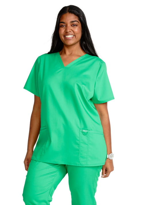 Women's 3-Pocket V-Neck Scrub Top