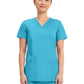 Women's 3-Pocket V-Neck Top - WW620 - Turquoise