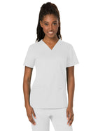 Women's 3-Pocket V-Neck Top - WW620 - White