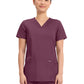 Women's 3-Pocket V-Neck Top - WW620 - Wine