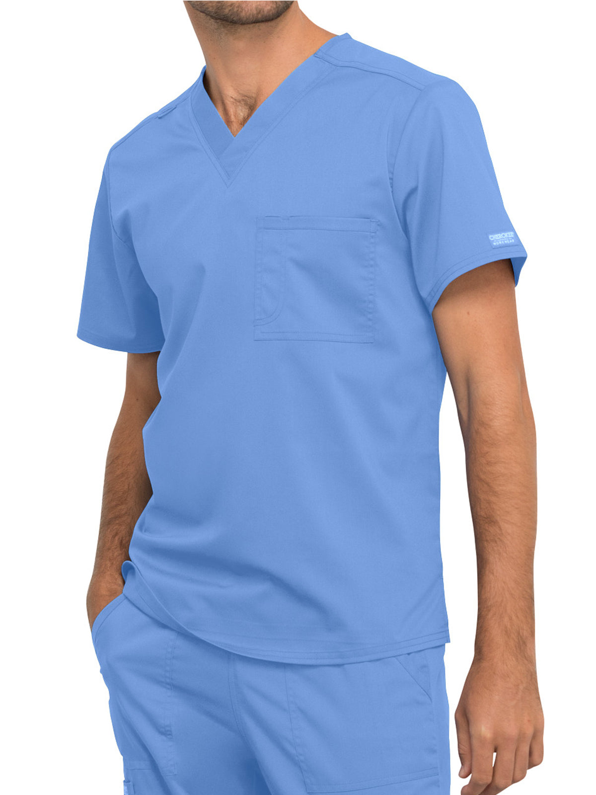 Unisex 1-Pocket Tuckable V-Neck Scrub Top