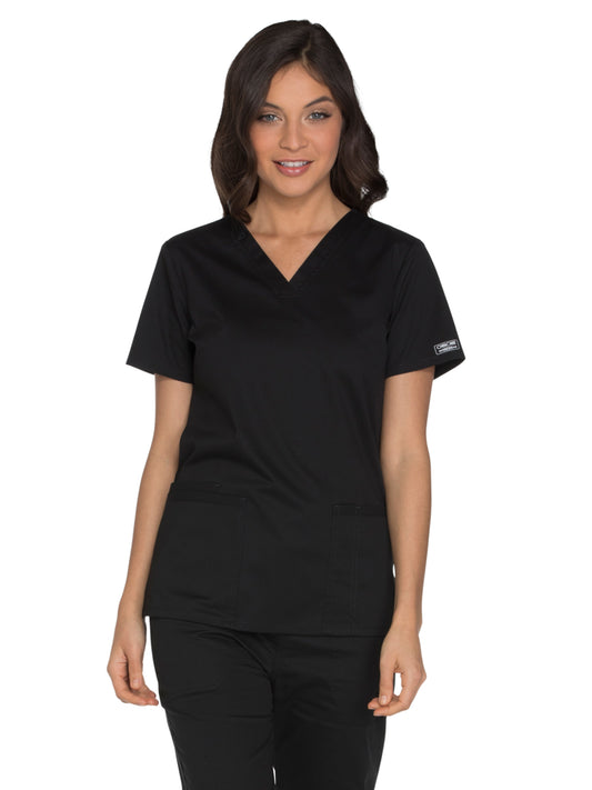 Women's 3-Pocket V-Neck Scrub Top