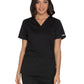 Women's 3-Pocket V-Neck Top - WW630 - Black