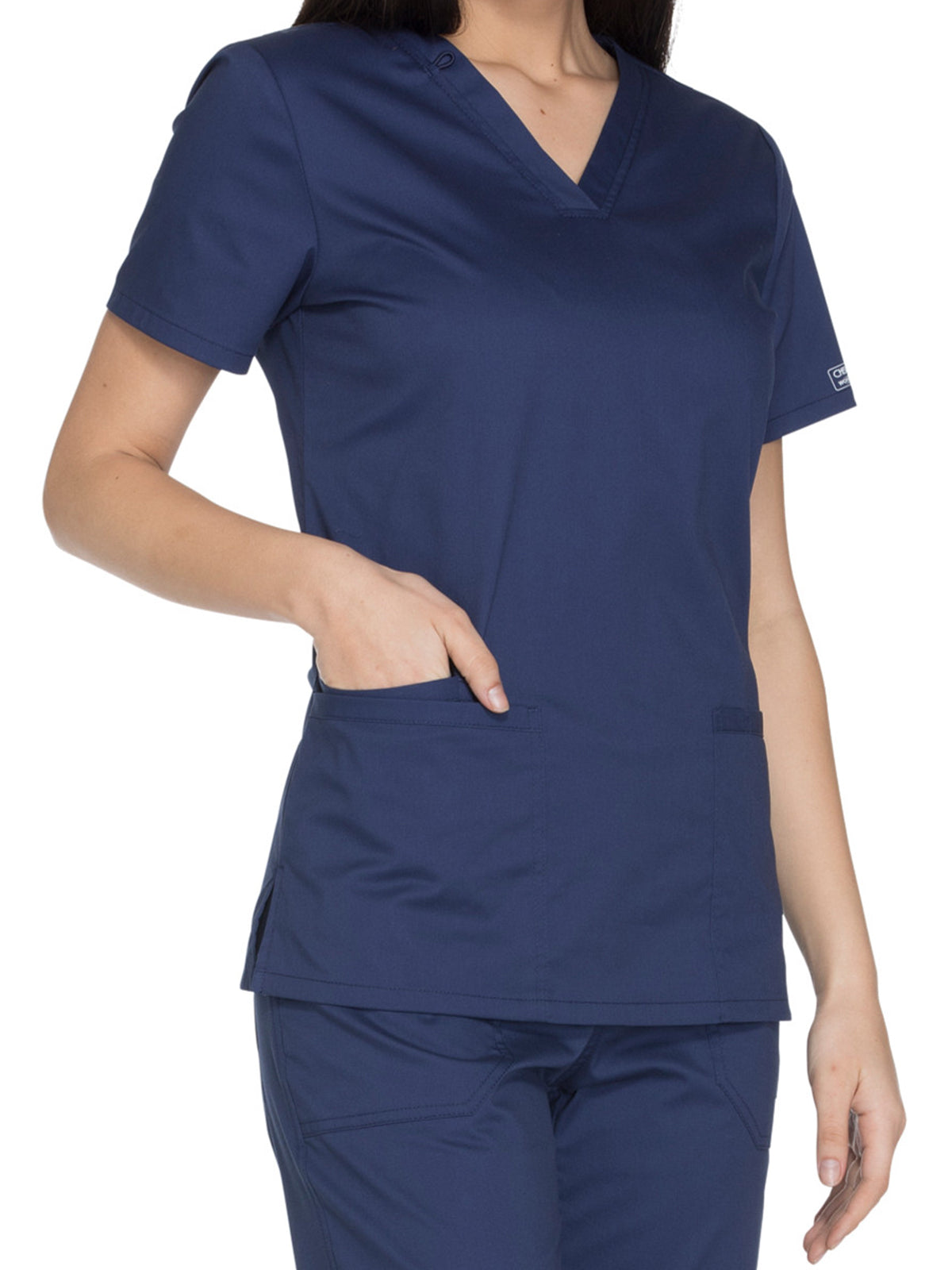 Women's 3-Pocket V-Neck Scrub Top