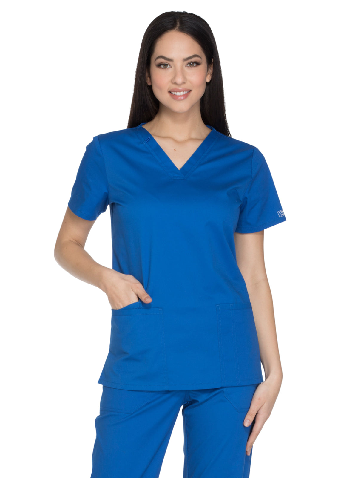 Women's 3-Pocket V-Neck Scrub Top